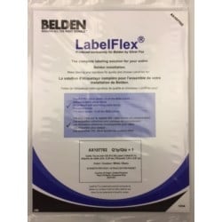 Belden AX107702 | Label Pack For Cable Tie-On (Min Od 0.39), White, Print Area 3.54"X0.51", 32 Per Sheet, 10 Sheets Per Pack