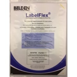 Belden AX107703 | Label Pack For Cable Tie-On (Min Od 0.39), Yellow, Print Area 3.54"X0.51", 32 Per Sheet, 10 Sheets Per Pack