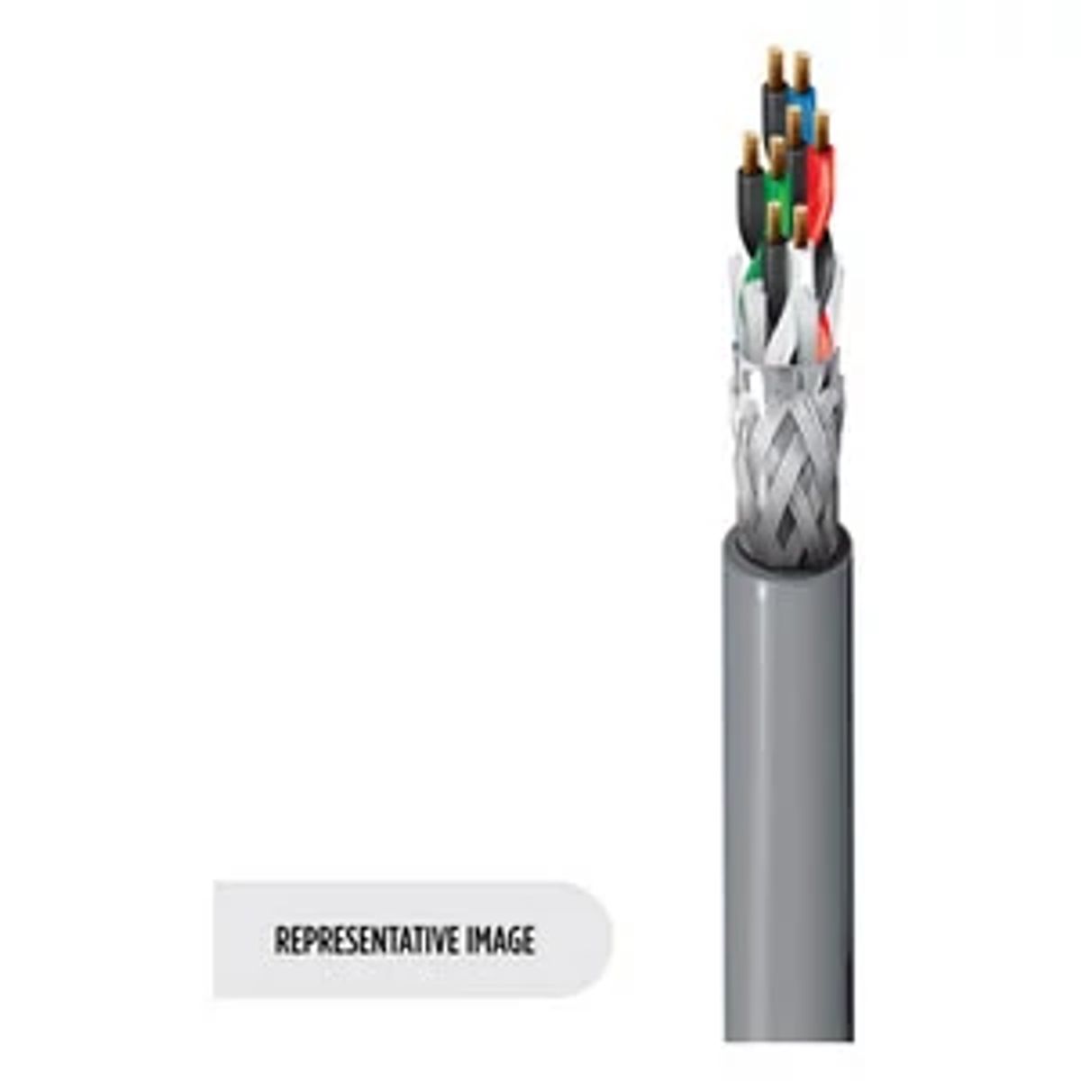 Belden 8104 0601000 | 8104 Series, Multi-Conductor Cable, Polyvinyl Chloride, 24 AWG, 300V, 1000 ft., Chrome