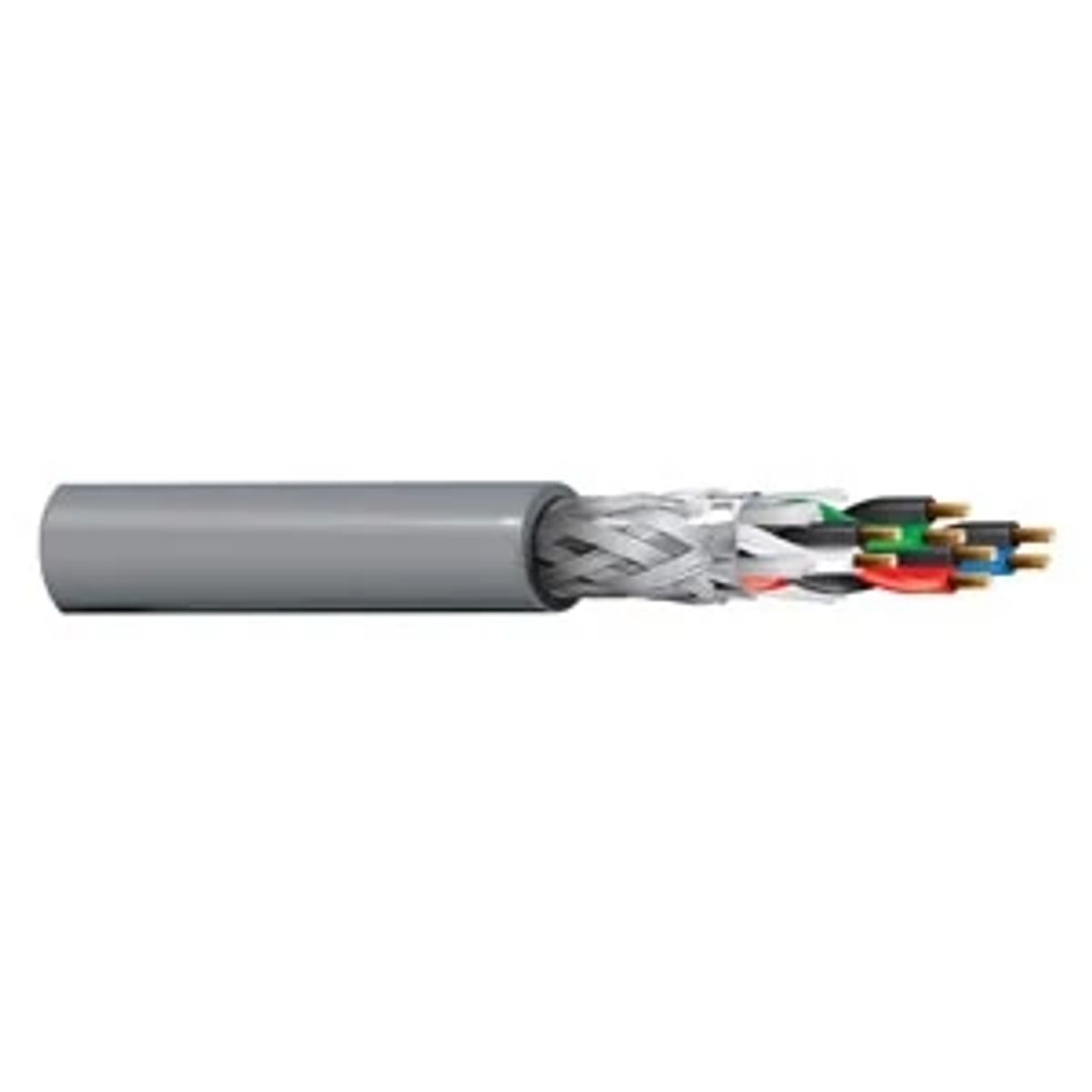 Belden 8134 060500 | 8134 Series, Shielded Multi-Conductor Cable, Tinned Copper, Non-Plenum, 28 AWG, 8-Conductor, 4-Pair, 500 ft. Reel, Chrome