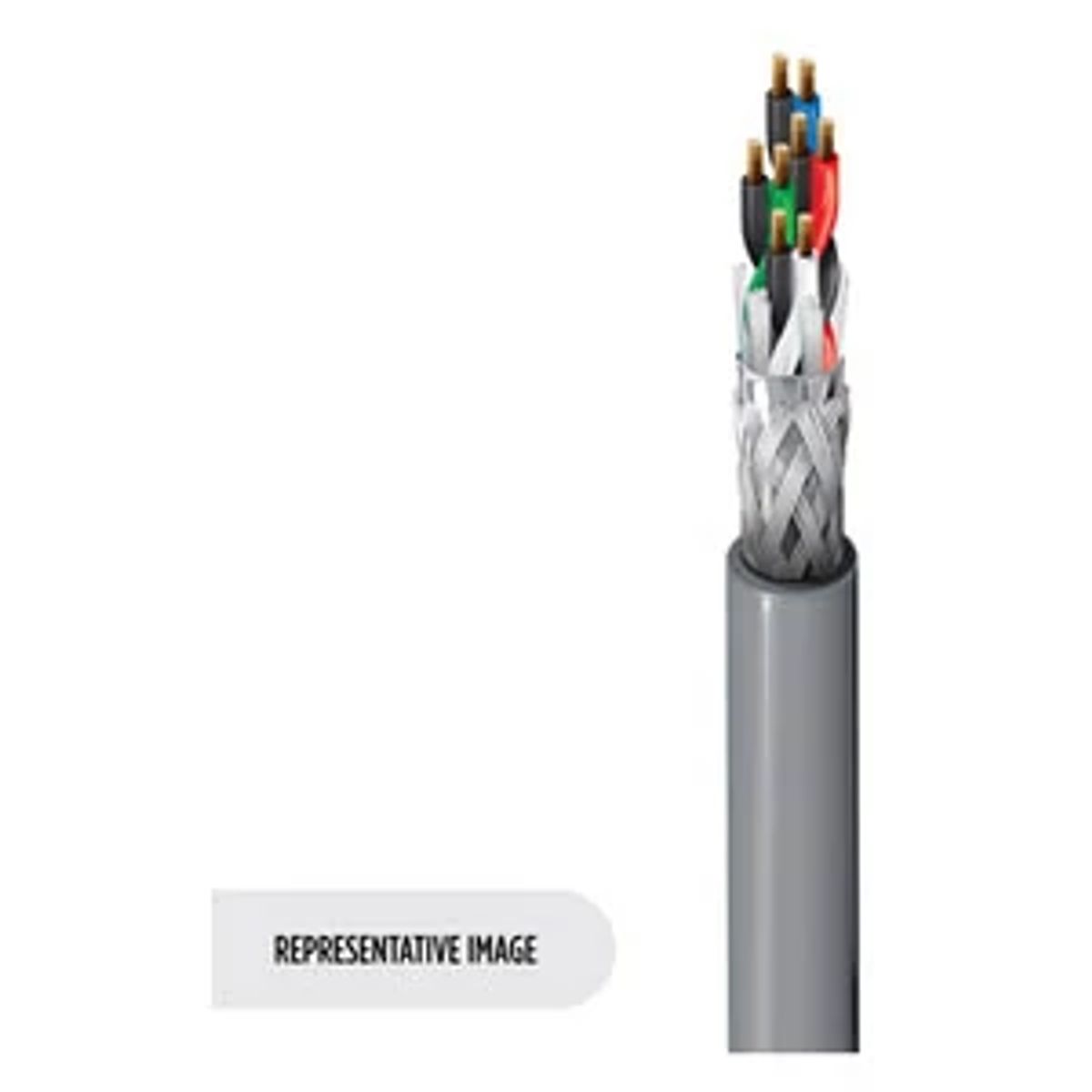 Belden 8334 060500 | Computer Cable, Polyvinyl Chloride, Non-Plenum, 24 AWG, 8-Conductor, 4 Pairs, 300V, 500 ft., Chrome