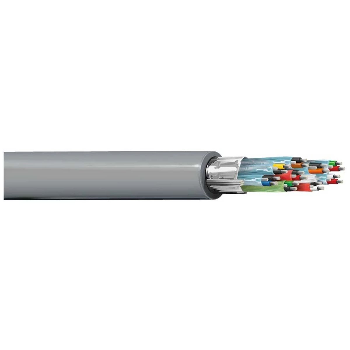 Belden 8774 060500 | Audio Control and Instrument Cable, Tinned Copper, 9-Pair, 18-Conductor, 22 AWG, 30/300V, Chrome, 500 ft.