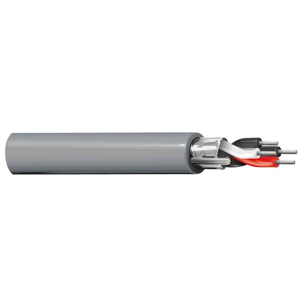 Belden 9302 060500 | Audio Control and Instrument Cable, Polyvinyl Chloride, 2-Pair, 4-Conductor, 22 AWG, 300V, Chrome, 500 ft.