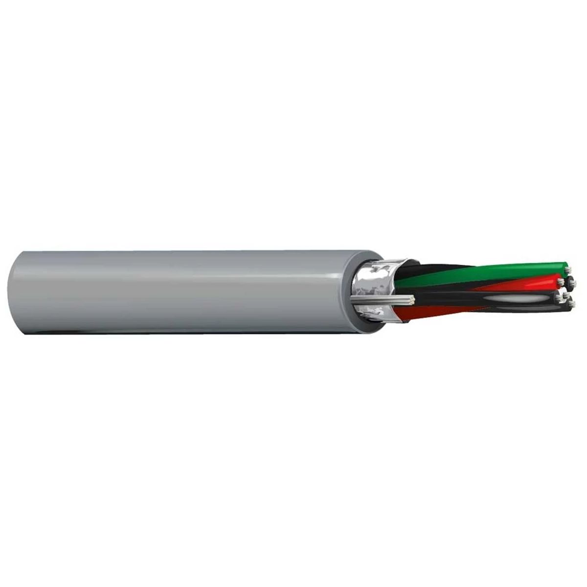 Belden 9503 060500 | 9503 Series, Multi-Conductor Cable, 6-Conductor, Polyvinyl Chloride Insulation, 24 AWG, Tinned Copper, Chrome, 500 ft.