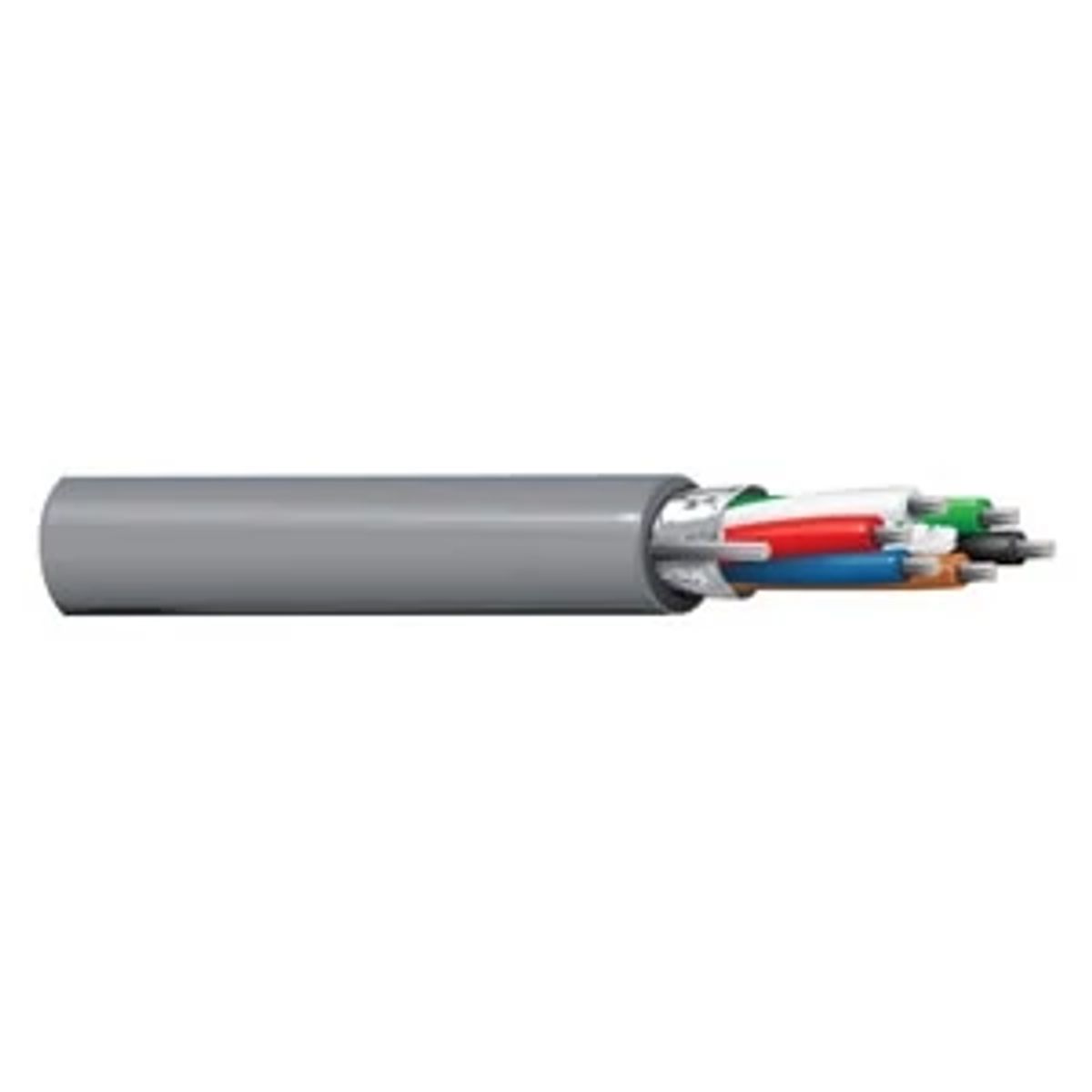 Belden 9536 060500 | 9536 Series, Multi-Conductor Cable, 6-Conductor, Polyvinyl Chloride Insulation, 24 AWG, Tinned Copper, Chrome, 500 ft.