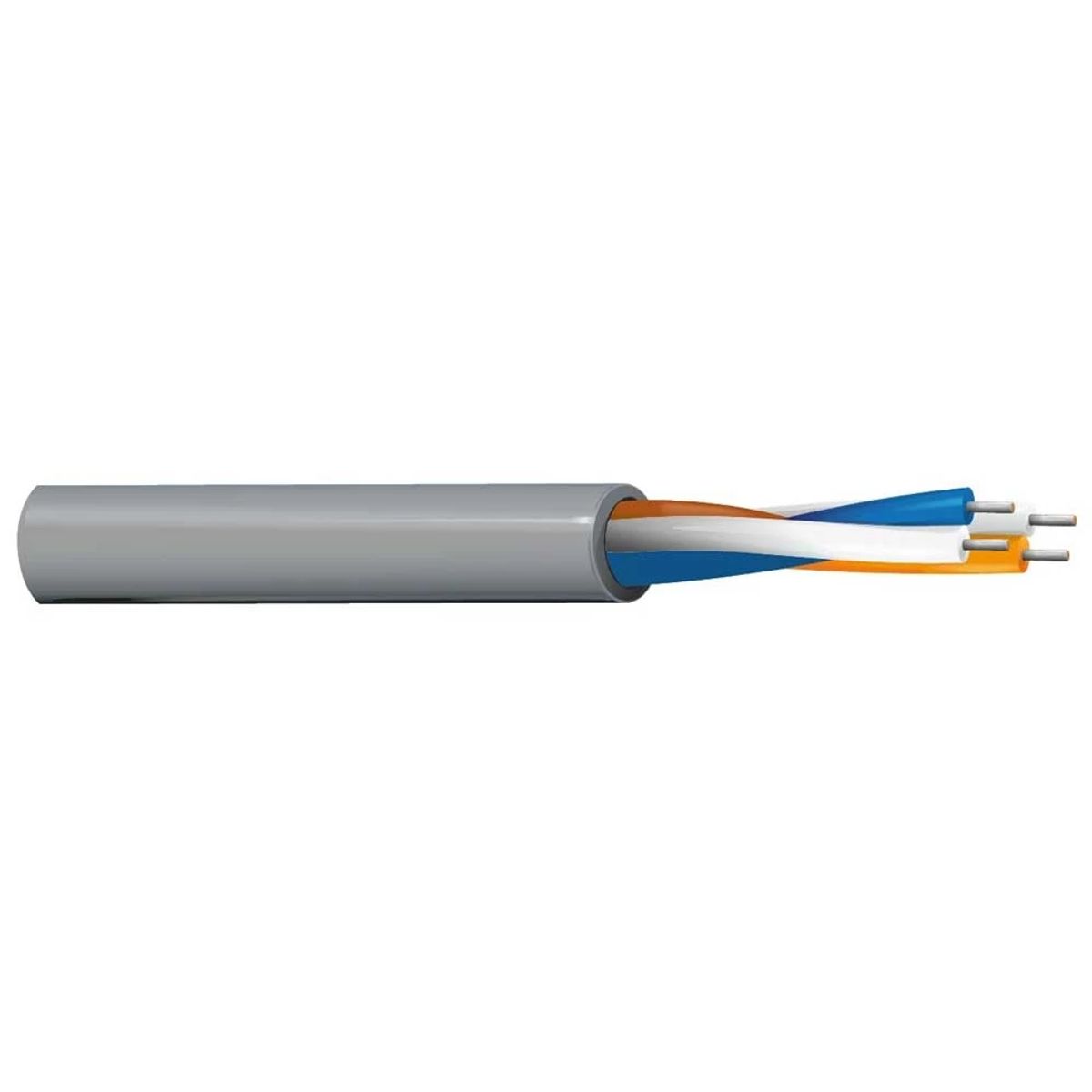 Belden 9562 0601000 | Unshielded Control Instrument Cable, PVC, Tinned Copper Conductor, 24 AWG, 4-Conductor, 300V, Chrome, 1000 ft.