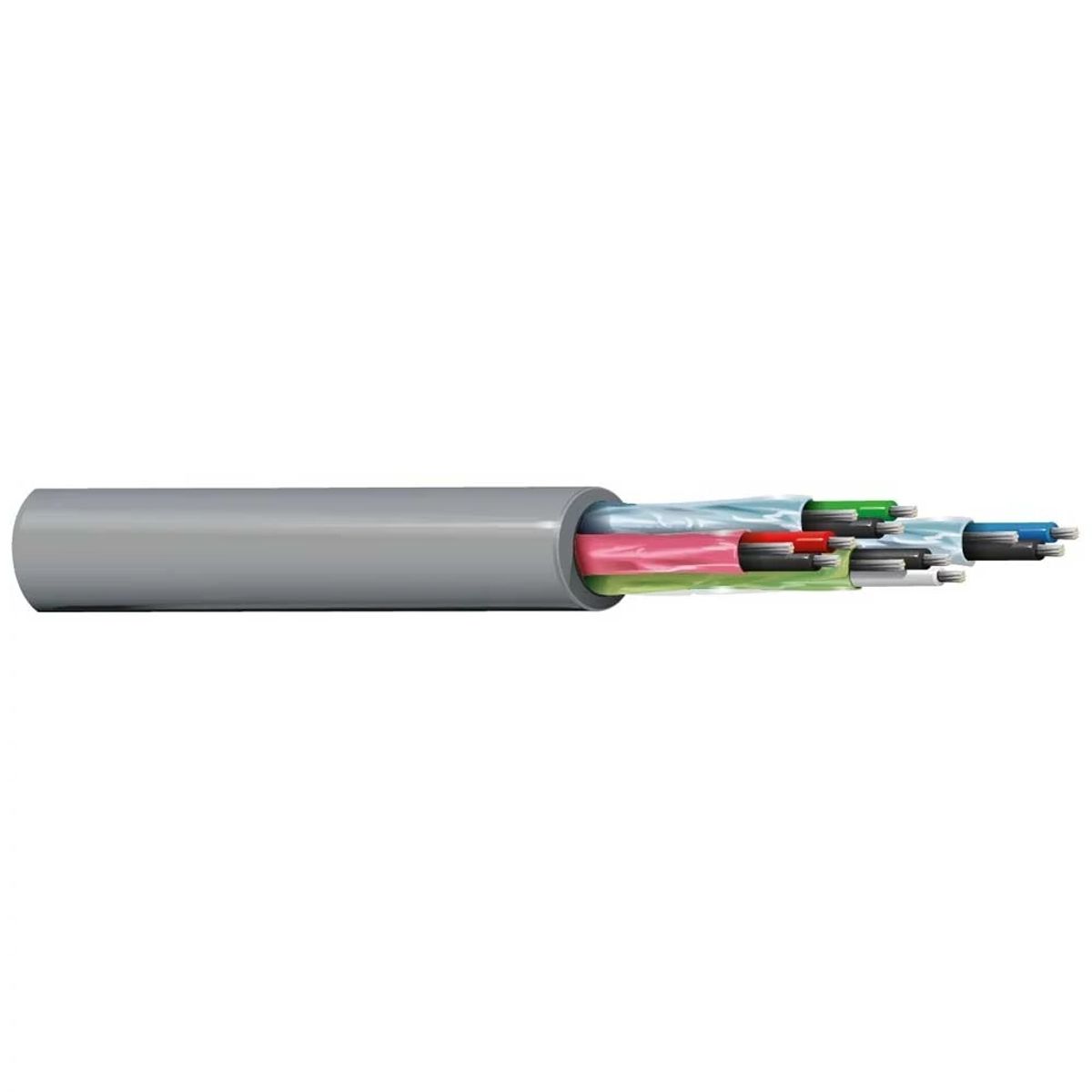 Belden 9728 060500 | 9728 Series, Multi-Conductor Cable, 8-Conductor, Polyethylene Insulation, 24 AWG, Tinned Copper, Chrome, 500 ft.