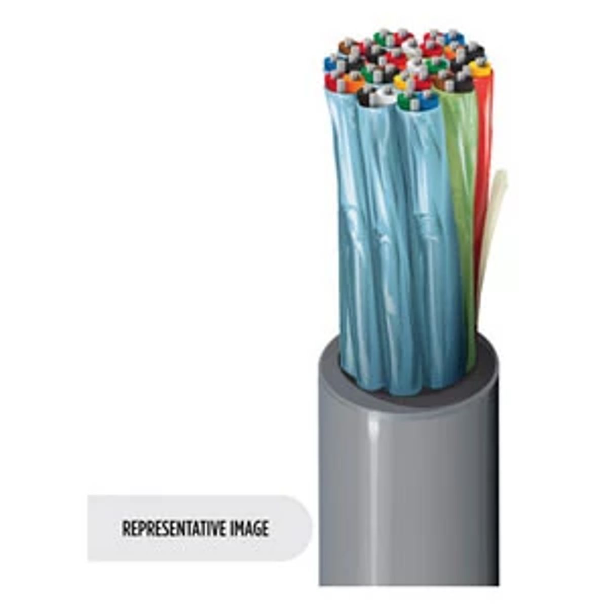 Belden 9768 0601000 | 9768 Series, Multi-Conductor Cable, 24-Conductor, Polypropylene Insulation, 22 AWG, Tinned Copper, Chrome, 1000 ft.
