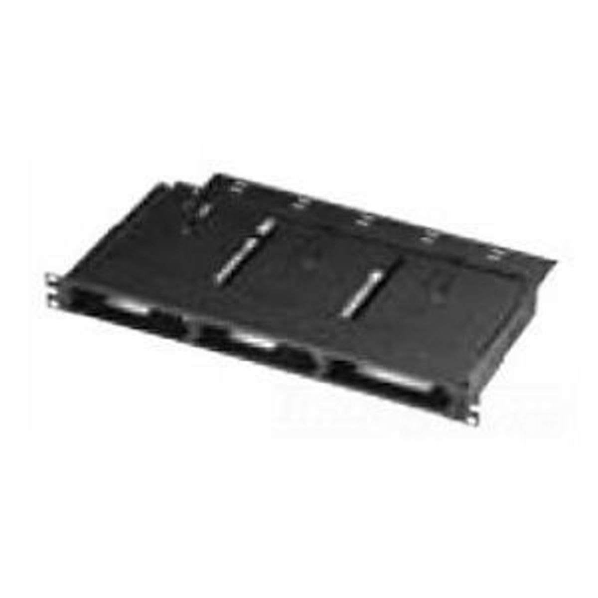 Belden AX101943 | FiberExpress Rack Mount Patch Panel, Steel, 3-Fiber, Black