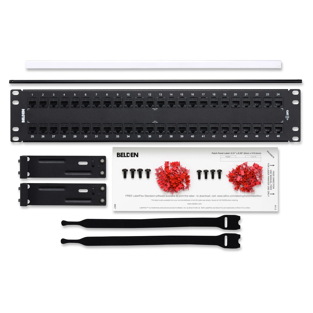 Belden AX103255 | Key Connect Cat6+ Patch Panel, Copper, 2 RU