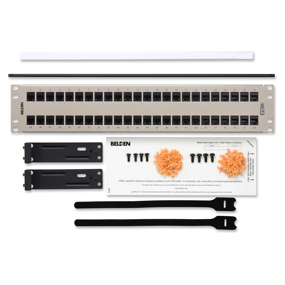 Belden AX103256 | 10GX Key Connect Preloaded Patch Panel, 48-Port, 2 RU
