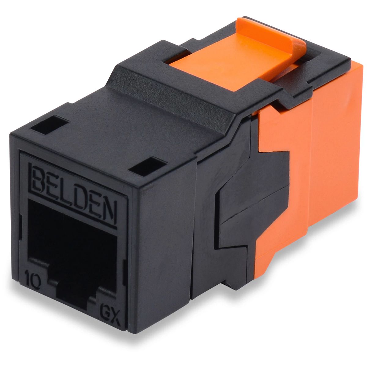 Belden AX104023 | 10GX Key Connect Coupler, Copper Jack, Cat 6A, 1-Port, RJ-45, T568A/B, White