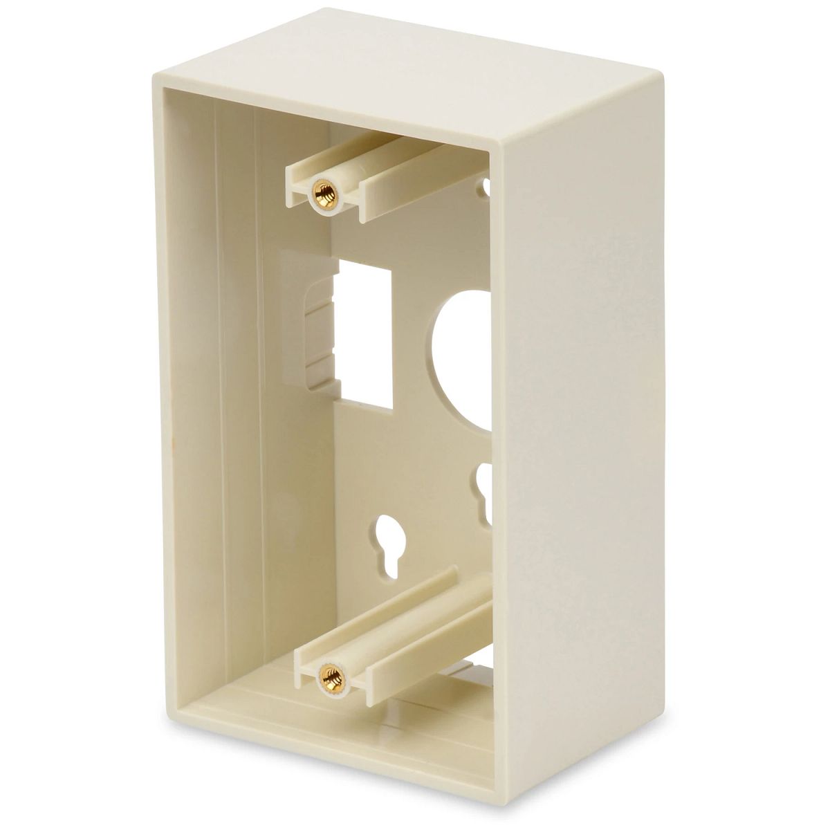 Belden AX104127 | Key Connect Faceplate Back Box, Plastic, Almond, 1 per Package, 4.5 x 2.75 x 1.89 in., One Gang Bracket