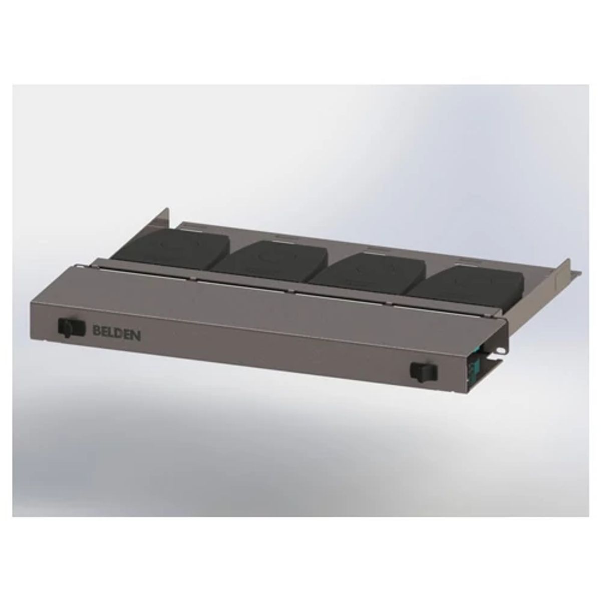 Belden AX105164 | Aluminium (Door), Steel/Aluminium (Panel), 1 RU, 1R, 1 in. Cable, Front, Standard Shelf, Empty