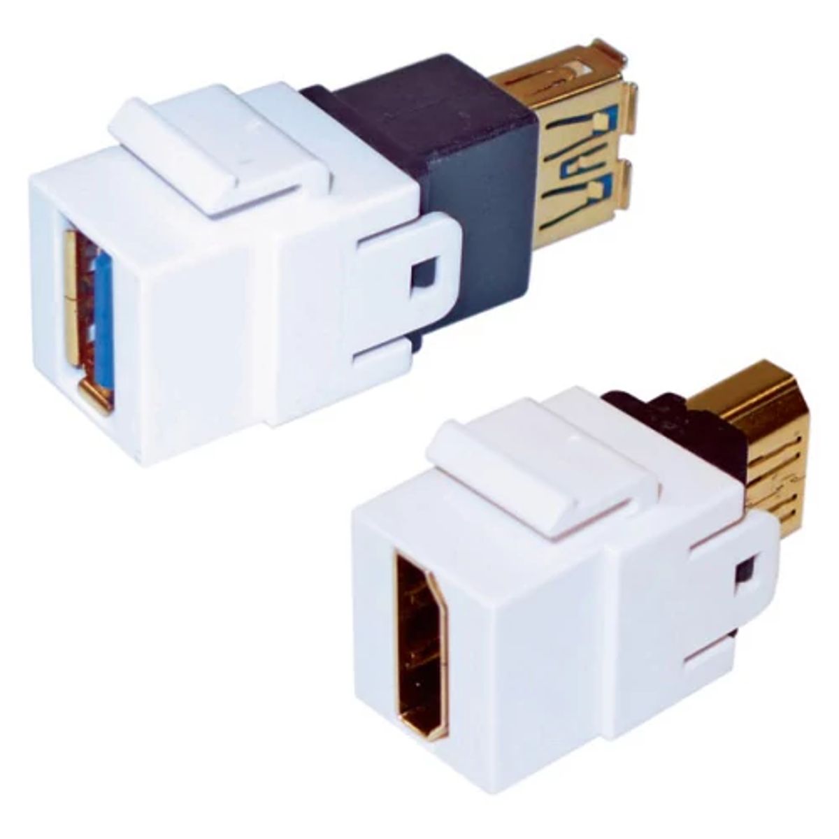 Belden AX105345-EW | Key Connect Multimedia, White, 1 per Package, Gold