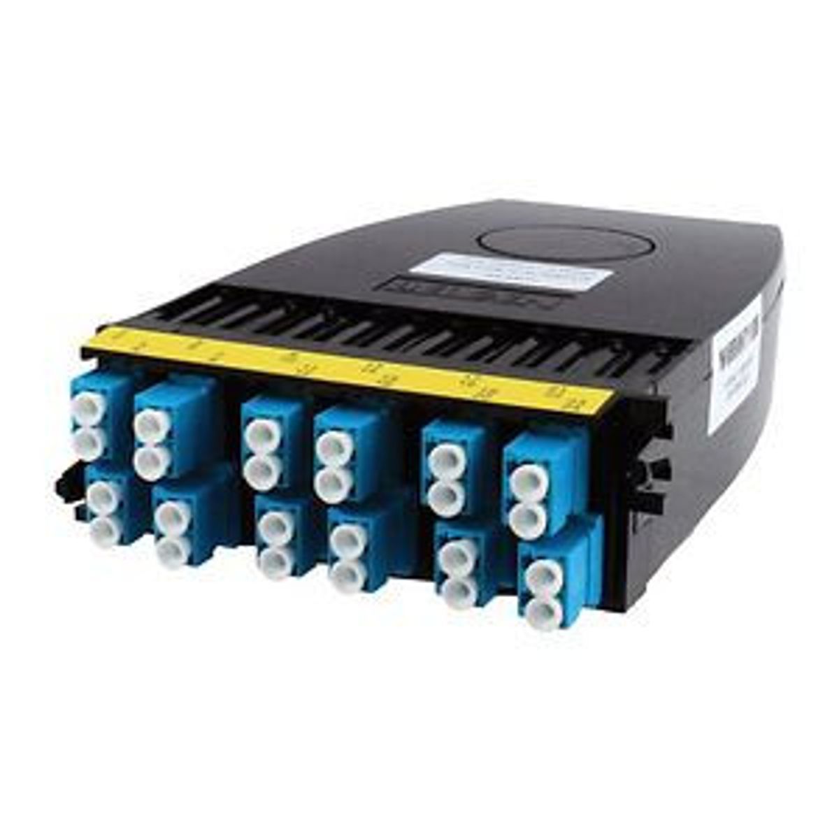 Belden FC3U12LDMF | Cassette, Plastic, 6.6 in. W, 4.5 in. D, 1.5 in. H, Black, 1 in. Cable, Front