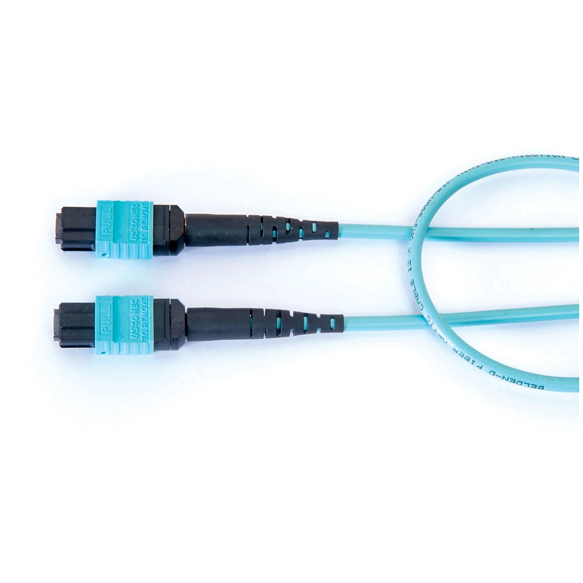Belden FP3MFMF005M | FiberExpress, FX Patch Cord, Multimode - OM3, MPO-12 Female to MPO-12 Female, 5 m, Aqua