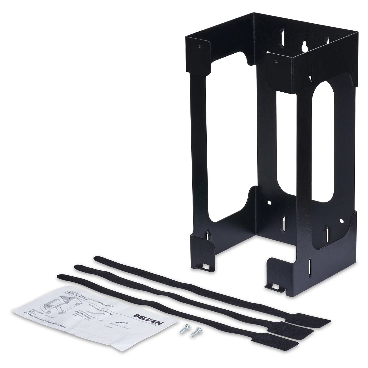 Belden RVUCADM | REV Connect, Cable Dressing Module, Steel, Cat 6A, Wall Mount, Black, 15.25 H x 8.11 W x 7.28 D in.