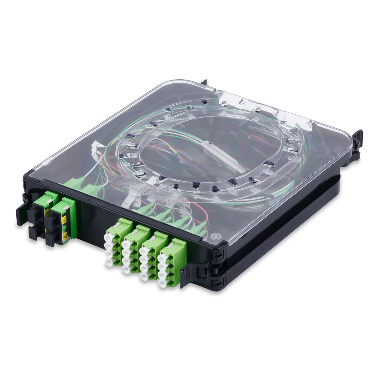 Belden SCSX1232SLF | Splitter Cassette, 1-Splitter, Single mode - OS2, 2 x 32, SC/APC Input, LC-SX/APC Output Front
