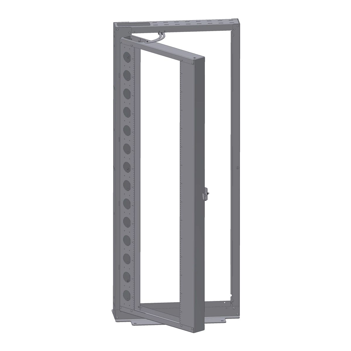 Belden XSW-8419 | Swing Rack, Steel, Free Standing, 43 RU, 19 in. Mounting, Powder Coat Finish, Black, 34.375 W x 15 D in.