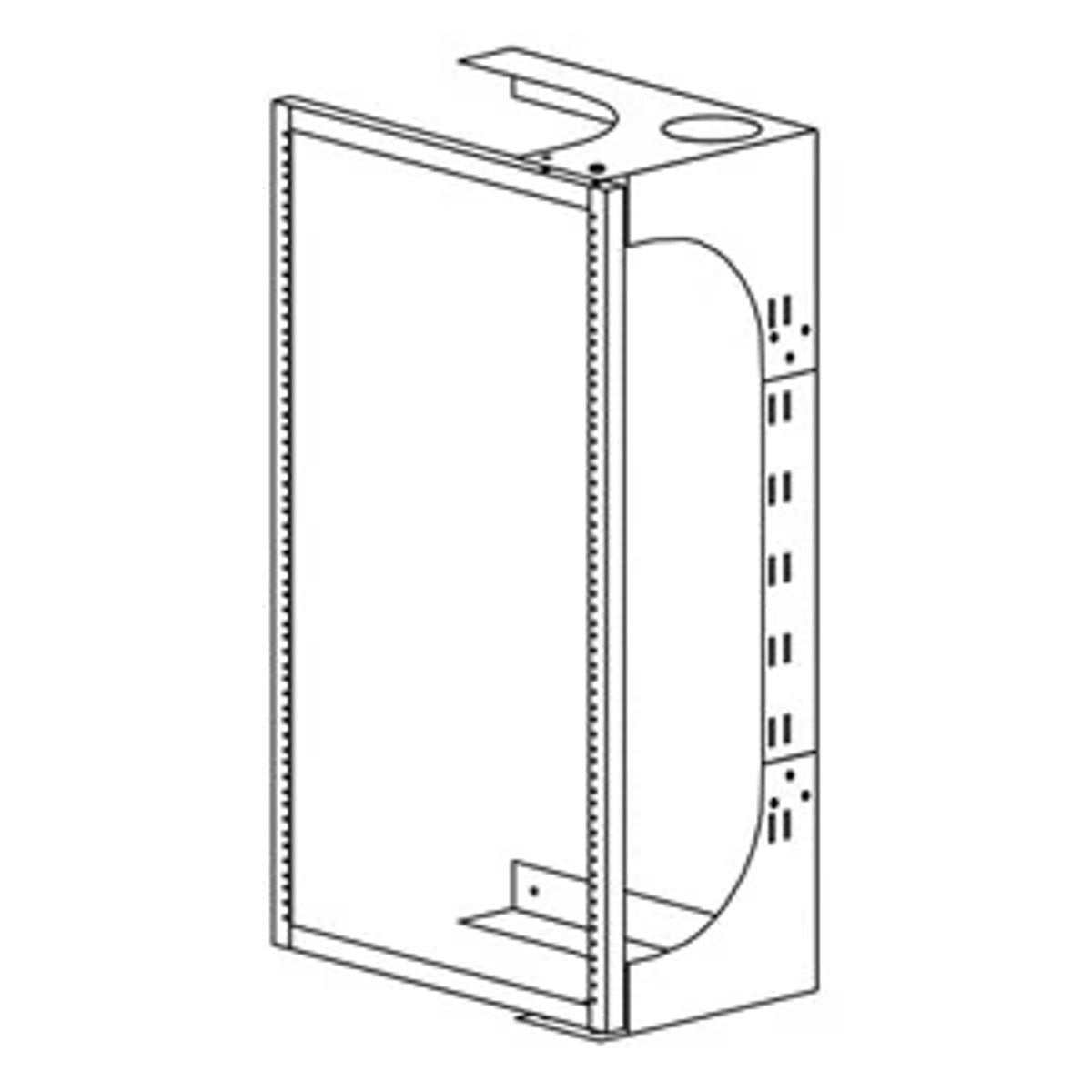 Belden XWR-3619-18 | XWR Wall Mount Rack, 36 H x 19.75 W x 18 in. D, 19 RU