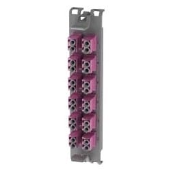 Belden FFSX06SD | Modular Connector Frame, Plastic, 6-Port, Black, 6.34 H x 1.30 W x 1.47 D in.