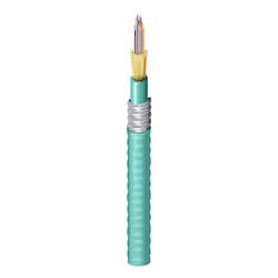 Belden ENT FI4D024A9A | 24-f Fx Indoor Tb Cable, Om4 Ofcp Interlock Armor, Aqua