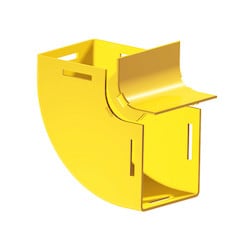 Belden FRCE1YL9U | Fiber Raceway Elbow, 90 Degree Up, Solid Lid, Yellow, Single Pack