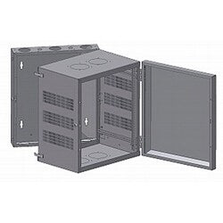 Belden ENT XWM-2420-SD-2 | Wall Mount Enclosure, 21.25 X 20 (wxd), 24 (12ru) Frame Height, Solid Door With Lock, Steel, Beige