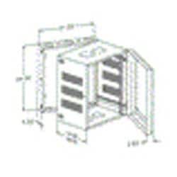 Belden XWM-4824-GD-3 48 Wall Mount Enclosure, 24 Depth with Glass Door with Lock.