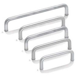 Belwith Products Llc PW355-26D | Cabinet Wire Pull – 4" Center-to-Center, 1-1/4" Projection, 4-5/16" Length x 5/16" Width, Solid Brass, Satin Chrome Finish