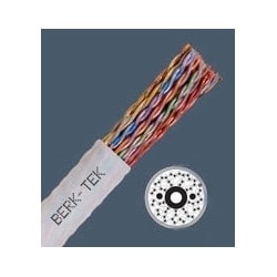 Berk-Tek 10059632 | Utp Cable, Plenum, 24 Awg, Cat 5E, 25-Pair, 1000’ Length, Bare Copper Conductor, Fep Insulation, Flame Retardant Fluoropolymer Jacket, Gray, Indoor