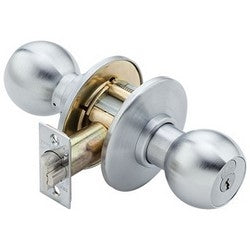 Best Access Solutions 8K-3-7-D-4-A-STK-626 | Door Cylindrical Lock, Heavy Duty, 7-Pin, Round Knob, 2-3/4" Backset, 3-3/8" Rose