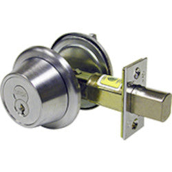 Best Access Solutions 8T-3-7-K-STK-626 | Cylinder Deadbolt, Tubular, Standard, 7-Pin Housing, Turnknob Function, 2-3/4" Backset, Stainless Steel, Satin Chromium