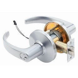 Best Access Solutions 9KW-3-7-DEU-14-D-S3-626 | Electrified Lock, Electrically Unlocked, Curved Return, 7-Pin, 24 Volt DC, 3-1/2" Convex Trim, 4-7/8" ANSI Strike, Satin Chrome