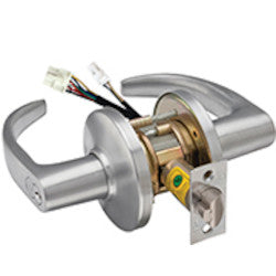 Best Access Solutions 9KW-3-7-DEU-14-D-S3-626-RQE | Electrified Lock, Electrically Unlocked, Curved Return, 7-Pin, 24 Volt DC, 3-1/2" Convex Trim, 4-7/8" ANSI Strike, Satin Chrome, Request to Exit