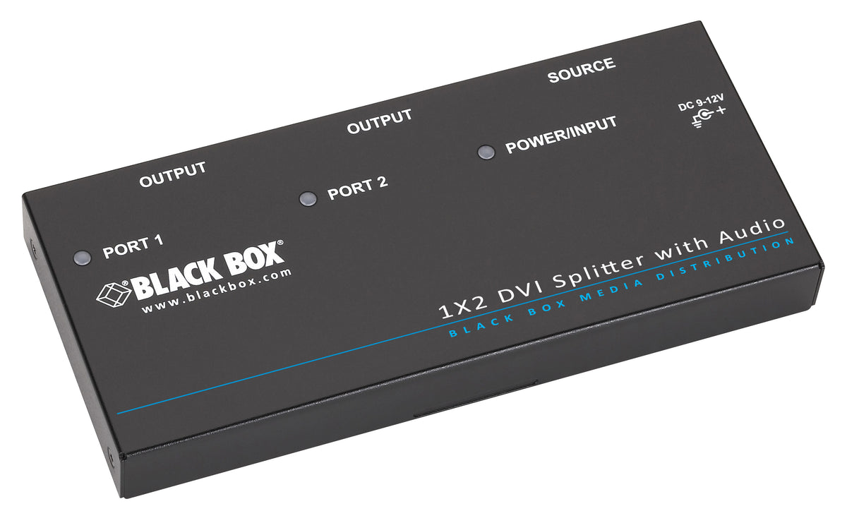 Black Box Network Services AVSP-DVI1X2 | DVI-D Splitter with Audio and HDCP, 1x2