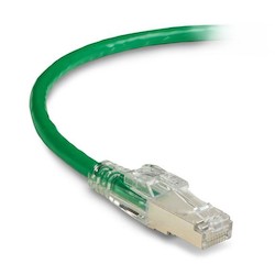 Black Box Network Services C6PC70S-GN-05 | CAT6 250-MHz Locking Snagless Stranded Ethernet Patch Cable - Shielded (S/FTP), CM PVC (RJ45 M/M), Green