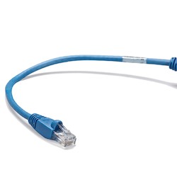 Black Box Network Services CAT5EPC-001-BL | CAT5e 100-MHz Molded Snagless Stranded Ethernet Patch Cable - Unshielded (UTP), CM PVC (RJ45 M/M), Blue
