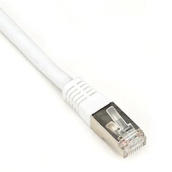 Black Box Network Services EVNSL0172WH-0006 | CAT5e 100-MHz Molded SlimLine Patch Cable - Shielded, White, 6-ft.