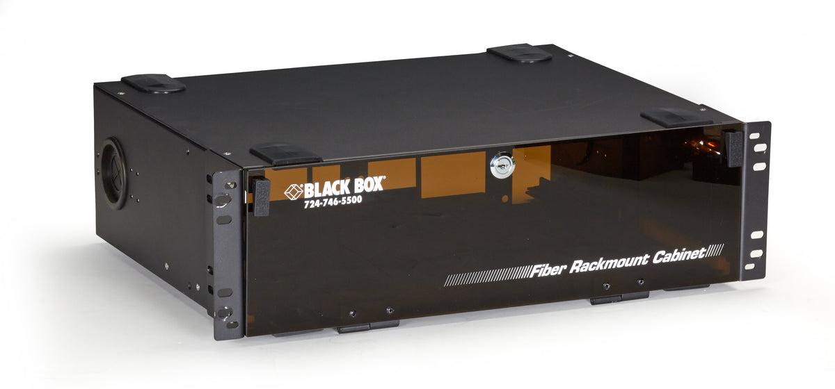 Black Box Network Services JPM406A-R6 | Rackmount Fiber Enclosure, Locking, 3U, 12-Slot