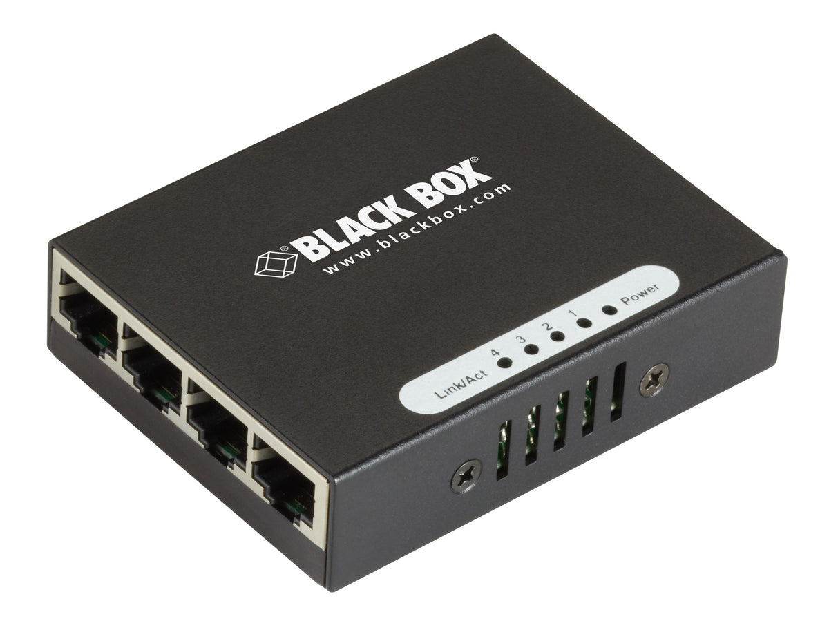 Black Box Network Services LGB304A | Gigabit Ethernet (1000-Mbps) Switch - (4) 10/100/1000-Mbps Copper RJ45