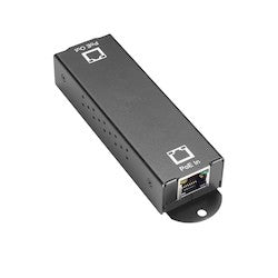 Black Box Network Services LPR1111 | 10/100/1000 PoE+ Ethernet Repeater, 802.3at, 1-Port