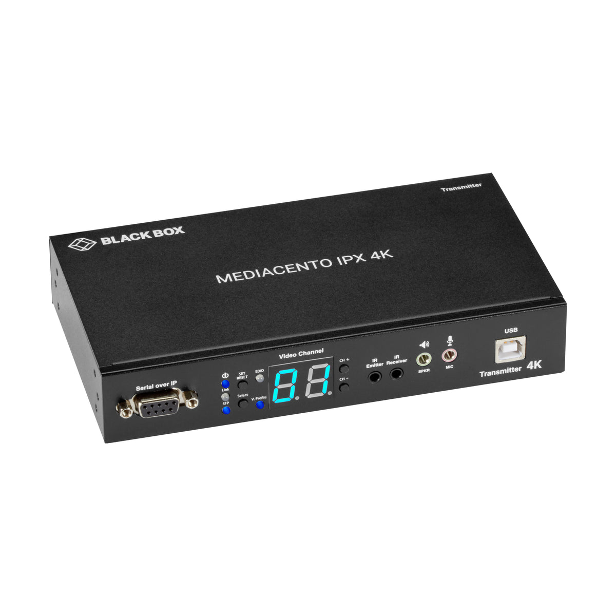 Black Box Network Services VX-HDMI-4KIP-TX | 4K Transmitter, HDMI, USB, Serial, IR, Audio