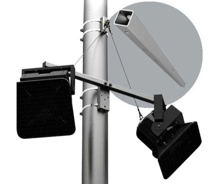 Bogen PM-DA-48-G | 48" Dual Mount Adaptor Arm for PM Mount, Galvanized