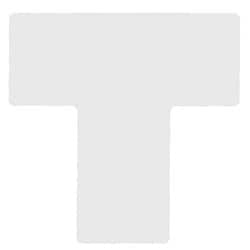Brady Corporation 104465 | Toughstripe Floor Marking Tape T-Shaped Marks - Polyester, Solid Color, White, 4" X 10"