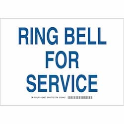 Brady Corporation 124880 | Ring Bell For Service Sign, 10" H X 14" W X 0.006" D, Polyester