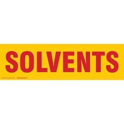 Brady Corporation 60280 | Solvents Label, Red On Yellow, 7" H X 24" W X 0.006" D