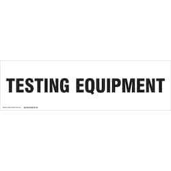 Brady Corporation 60282 | Testing Equipment Label, Black On White, 7" H X 24" W X 0.006" D