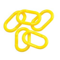 Brady Corporation 78246 | BradyLink, Individual Connecting Chain Links, Polyethylene, Yellow, 2 L in.